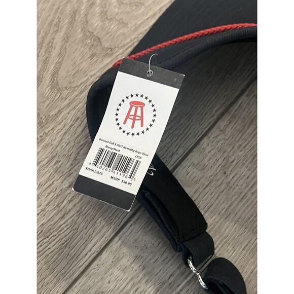 Barstool Sports Golf Rope Visor Ain't No Hobby Adjustable Size Navy and Red NEW - Picture 4 of 5